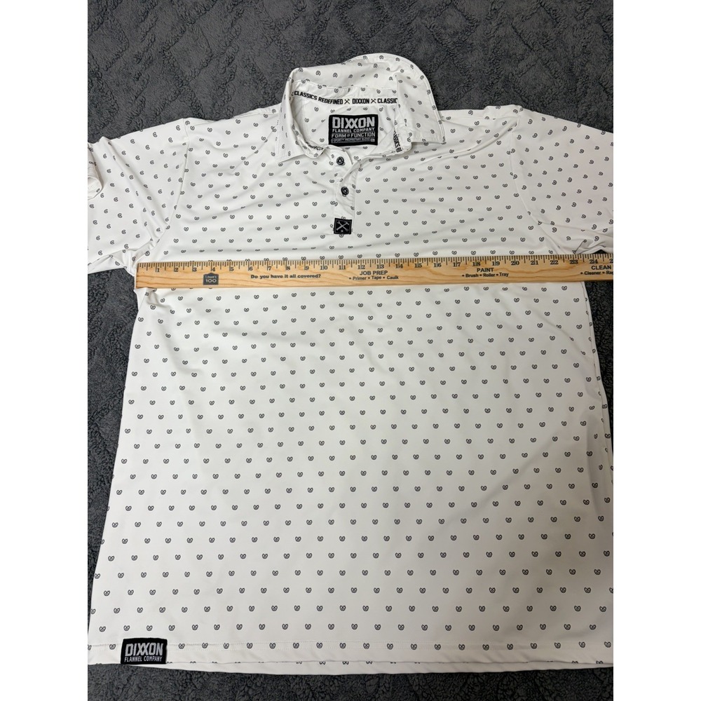 DIXXON Flannel Co Polo Shirt Mens XL Brochacho White D Sport Performance - Picture 7 of 8